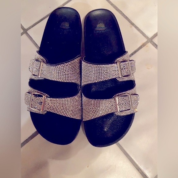 Birkenstock Style Shoes - Bling Birkenstock Style Sandals - Size 12 - Actual Crystal like Stones